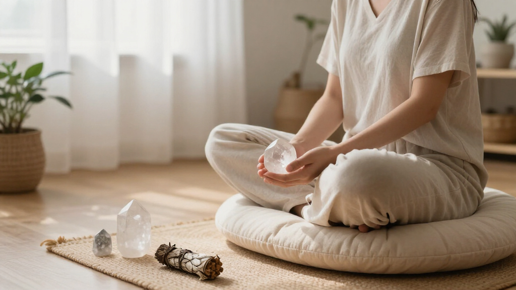crystal healing meditation accessories