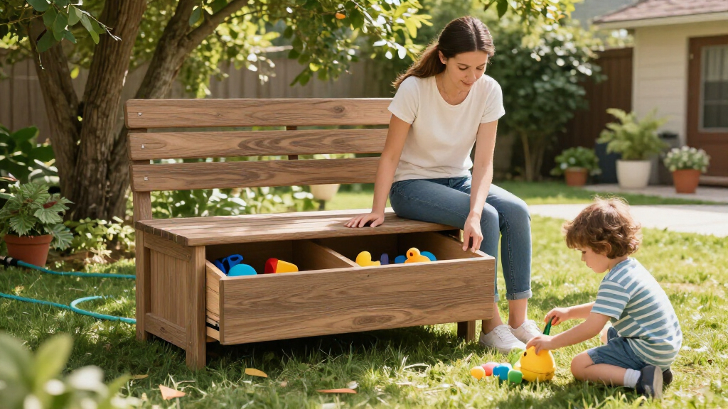 outdoor storage bench waterproof