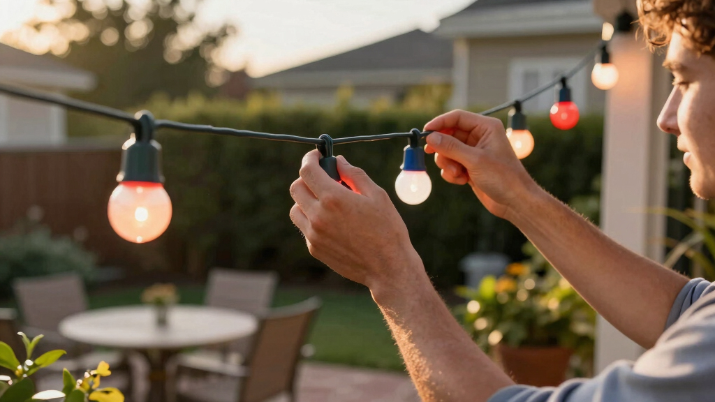 patriotic outdoor string lights