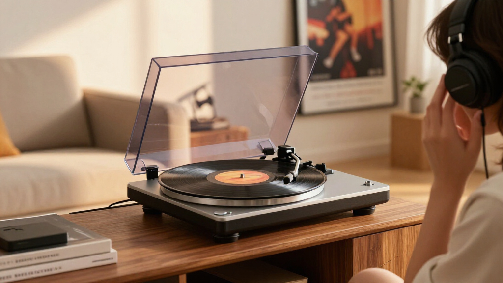Bluetooth turntables for vinyl records