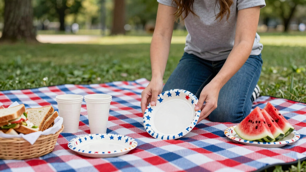 patriotic family picnic supplies