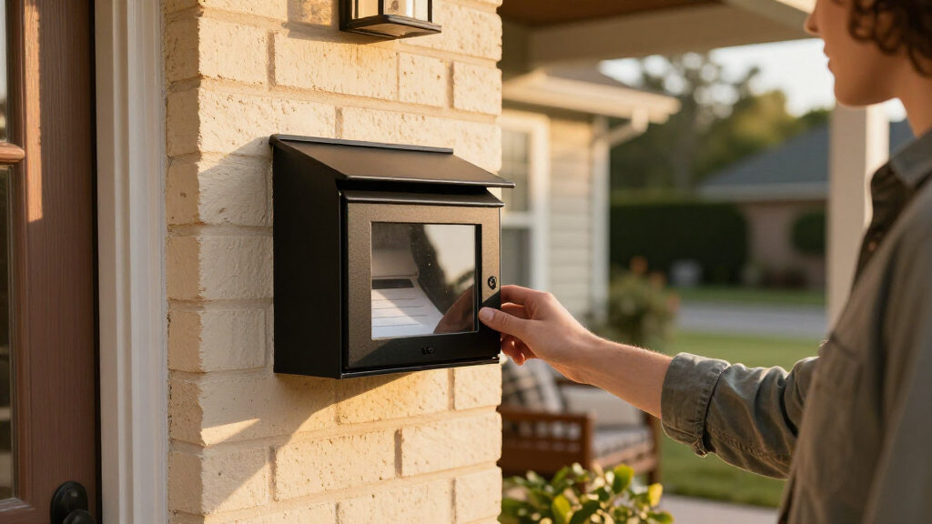 wall mounted parcel box for front door