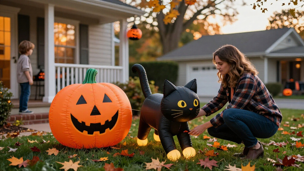 Halloween yard inflatables