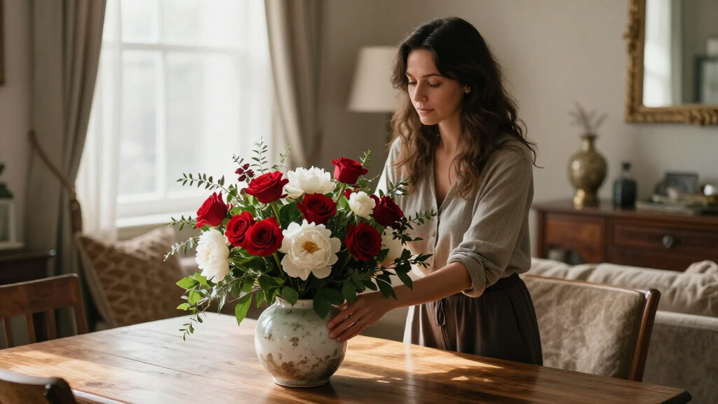 luxury valentine flower arrangement