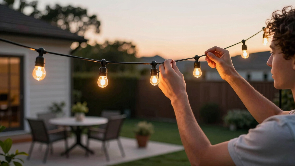 smart outdoor string lights