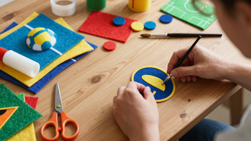 art supplies for sports-themed crafts