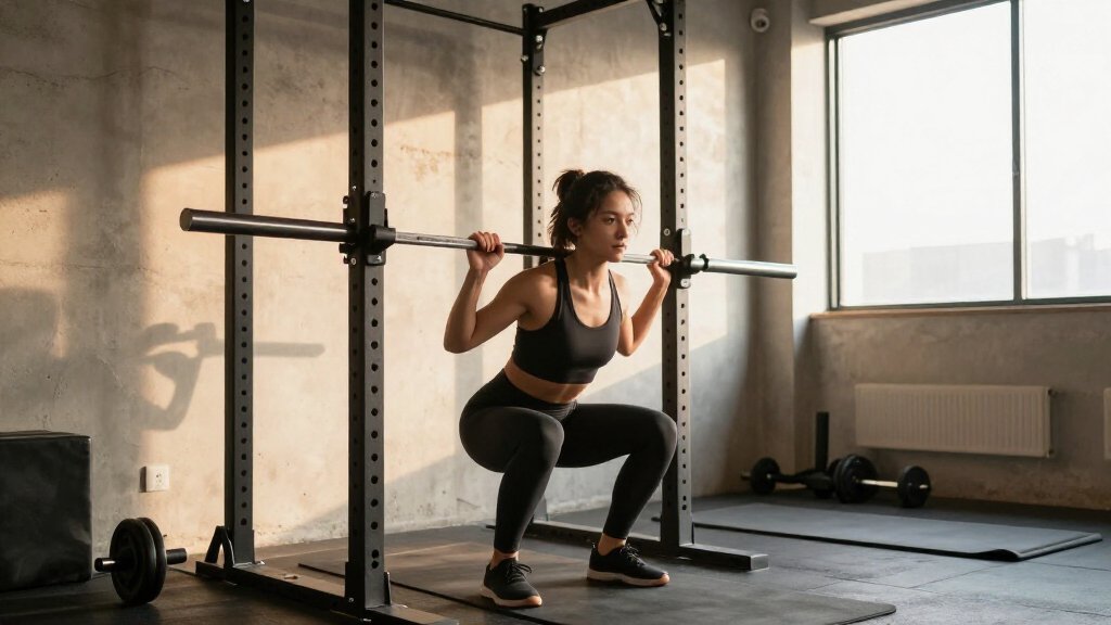 folding wall mounted squat rack