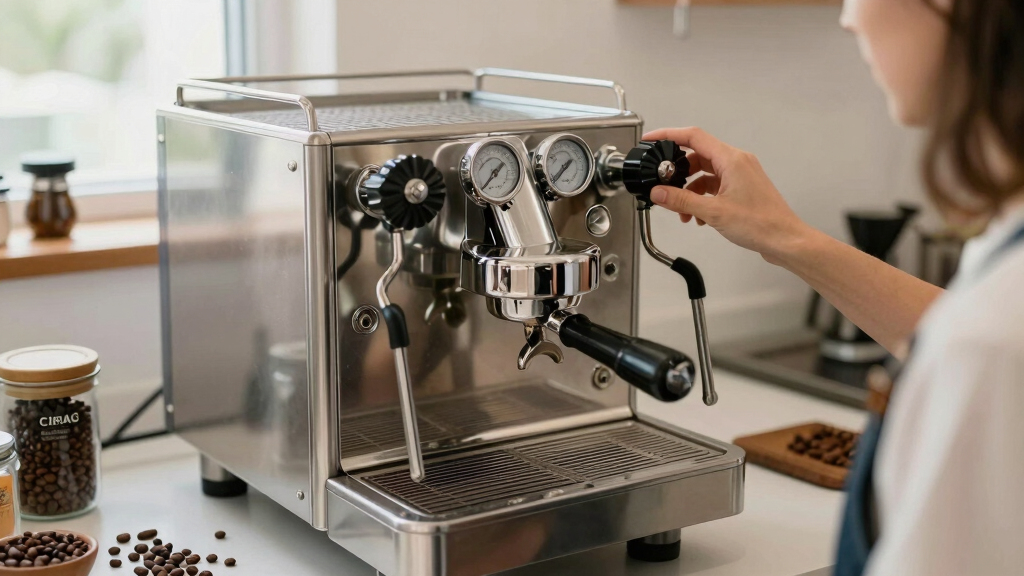 best rotary pump prosumer espresso machine with dual gauges