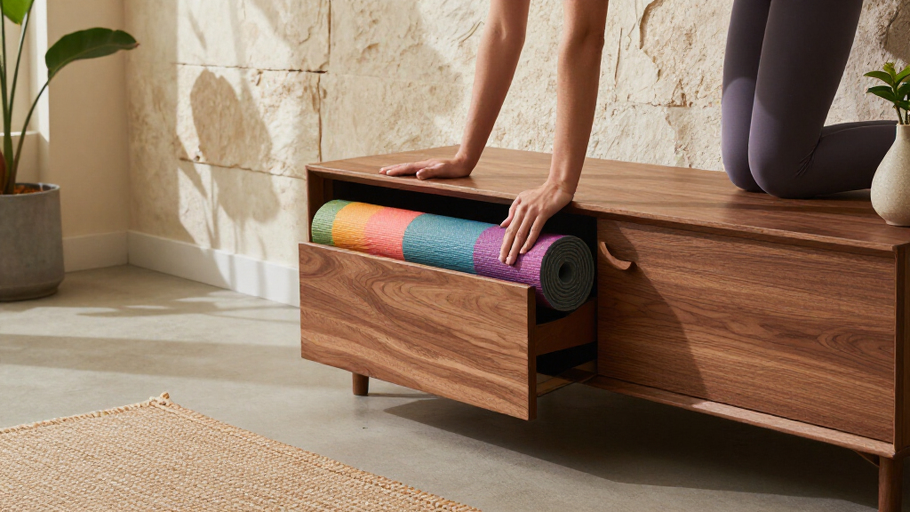 best yoga mat storage cabinet
