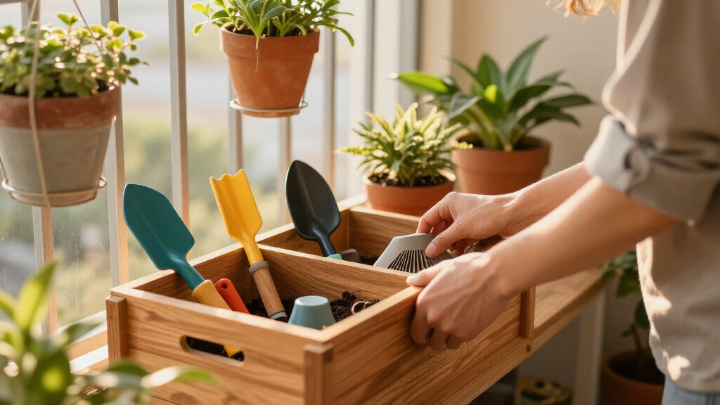 best storage bin system for indoor garden accessories