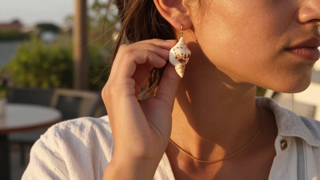 18k gold conch hoop 16g 14mm