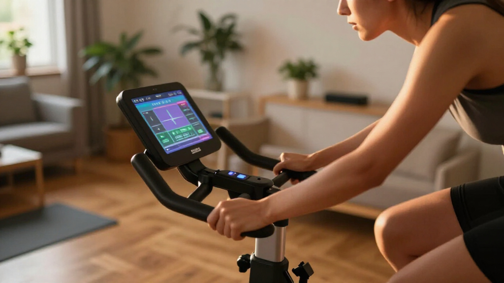 exercise bike with interactive display