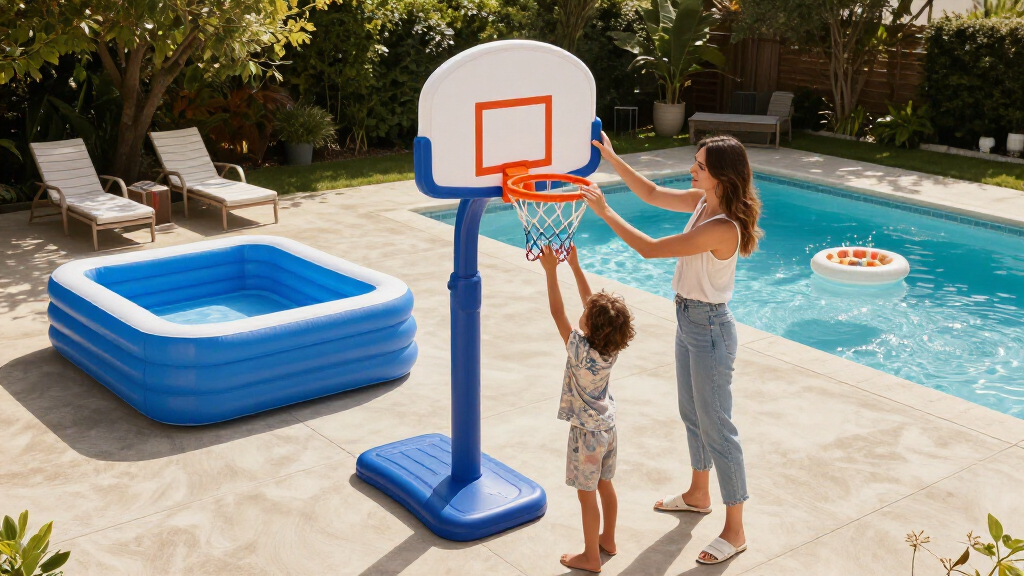 pool basketball hoops for family pools