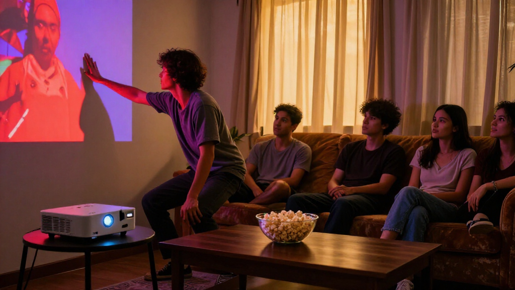LED horror movie projector lights