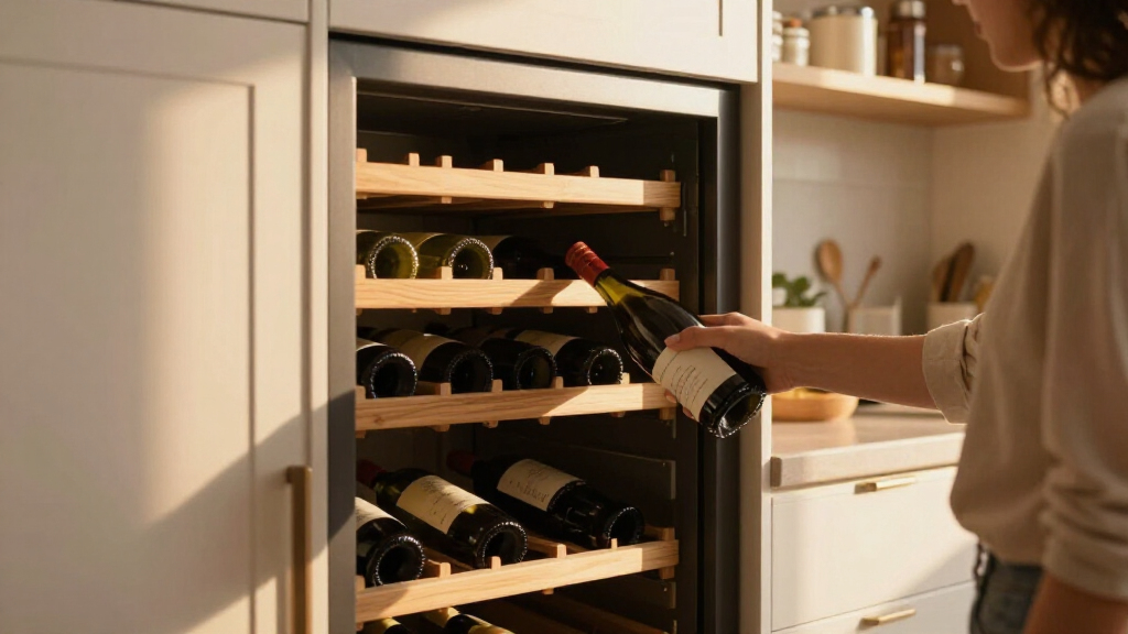 wine fridge for built in look