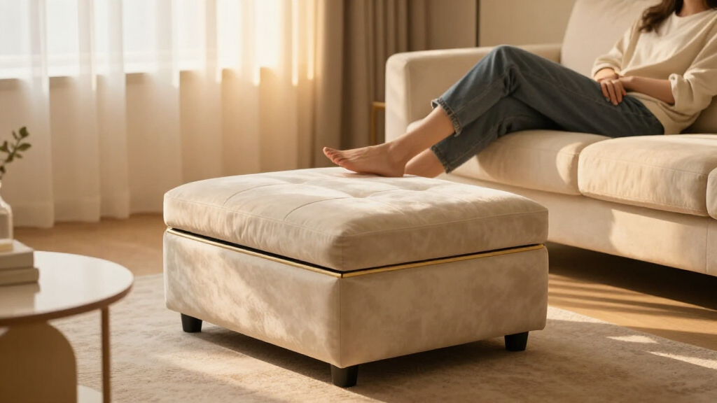 luxury ottoman with hidden storage