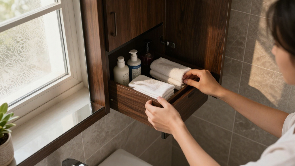 best hidden bathroom storage cabinets