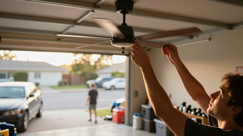 ceiling mounted garage fan