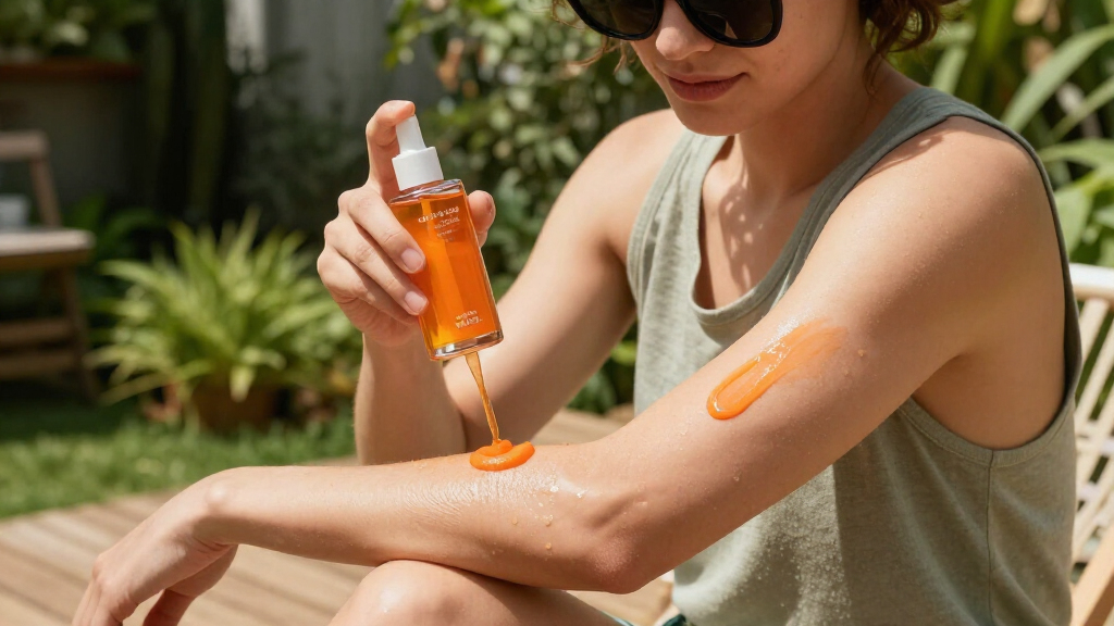 outdoor tanning oil with carrot extract