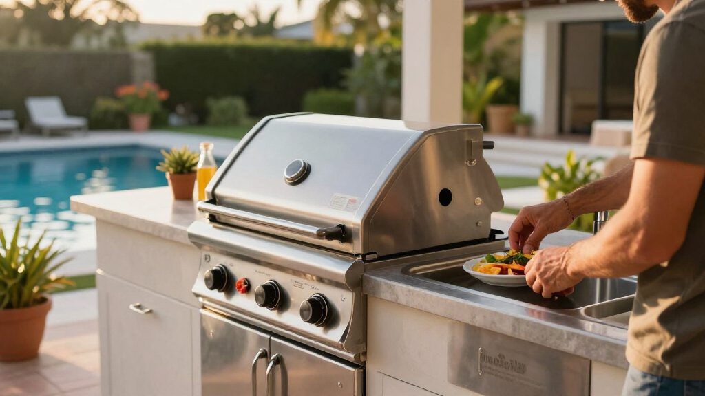 stainless steel outdoor kitchens