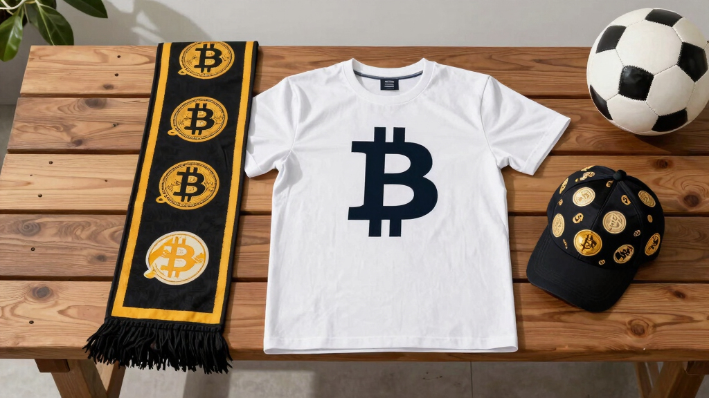 Bitcoin-themed soccer fan apparel