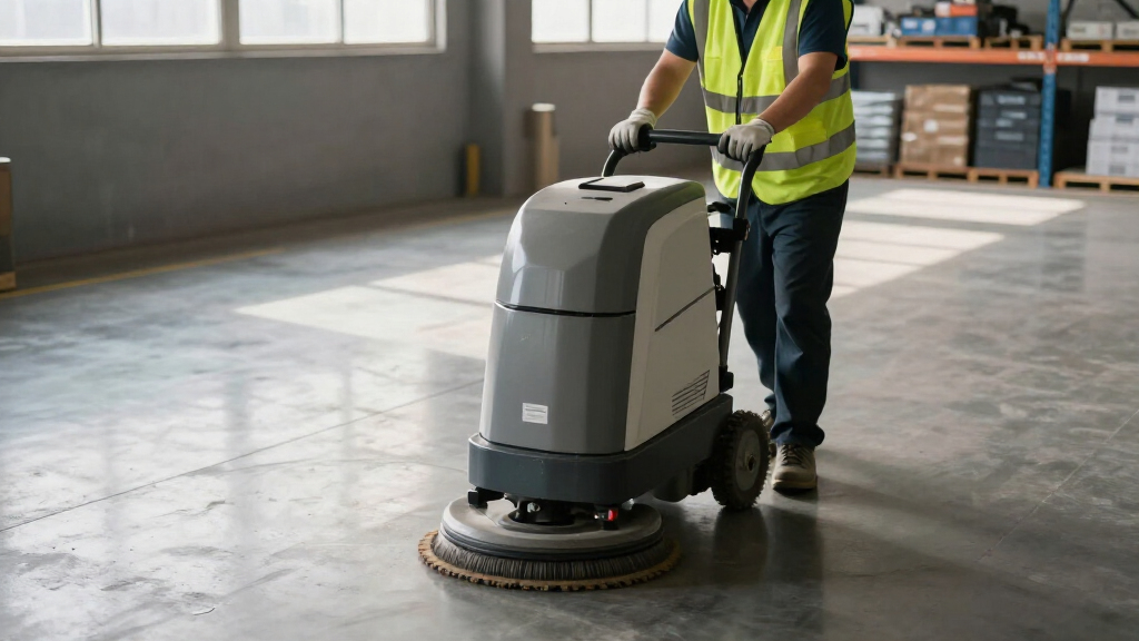 industrial floor scrubber machines