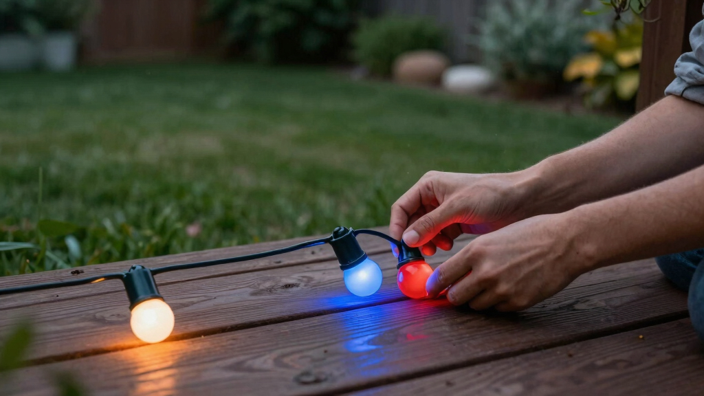 patriotic outdoor string lights