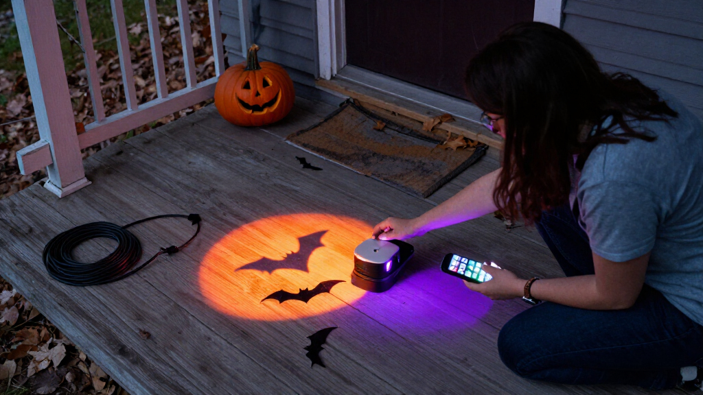 smart Halloween projector lights