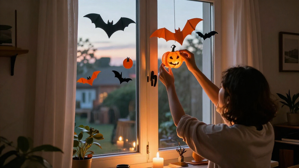 Halloween window decorations