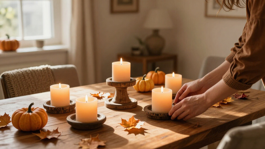 fall decorative candle holders