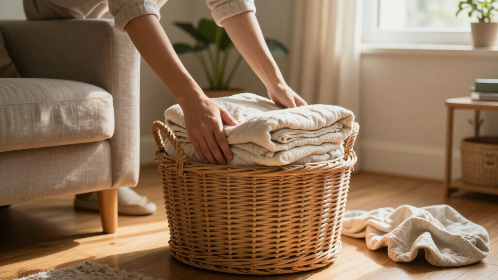 wicker storage baskets