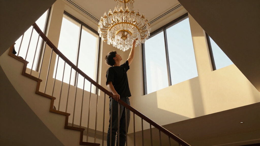 best stairway chandeliers for tall ceilings