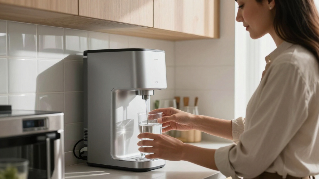 Tankless water filter system for office kitchen