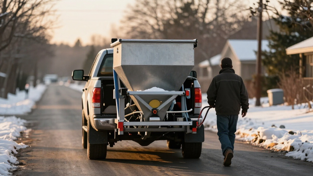 best walk behind salt spreaders for long driveways