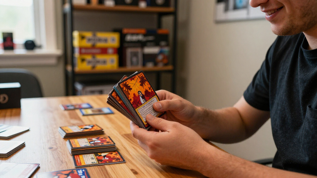 TCG card sleeves for fall
