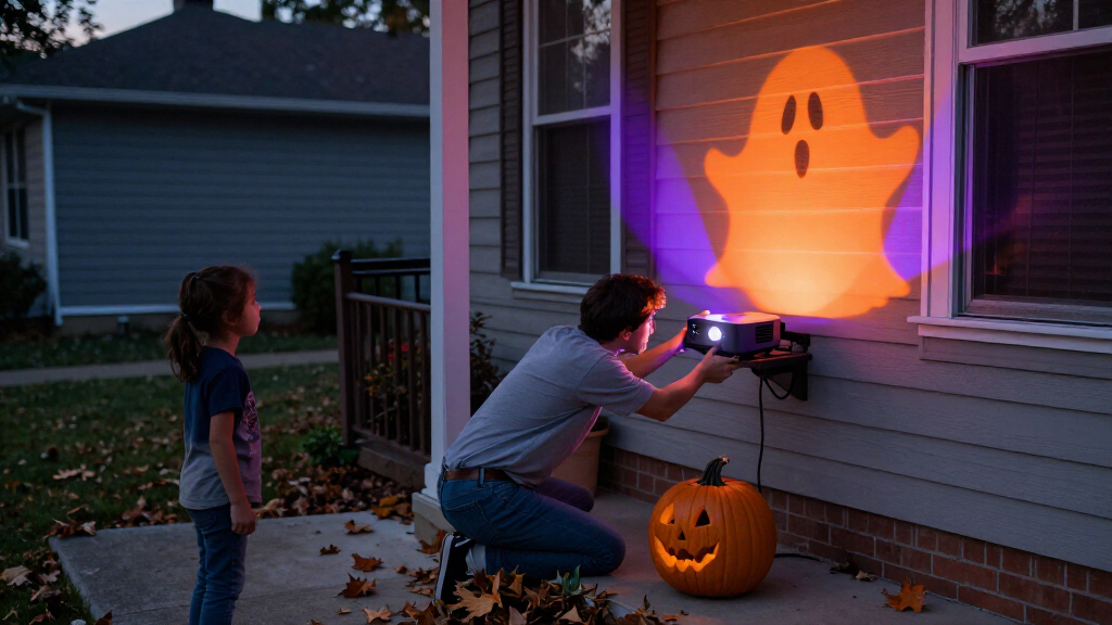 smart Halloween projector lights