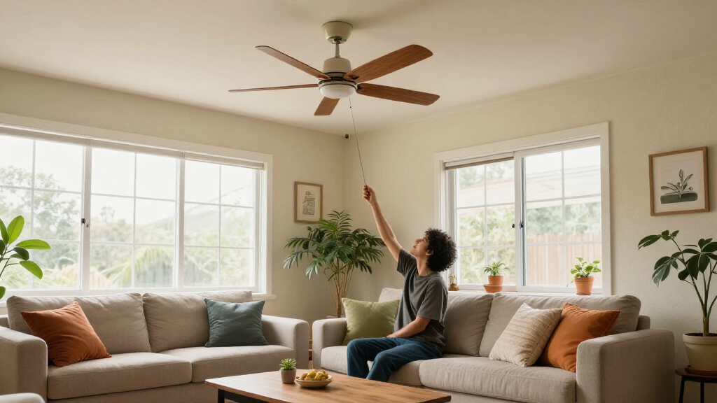 ceiling fans to cool a room