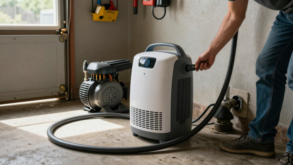 dehumidifier for garage with pump and hose