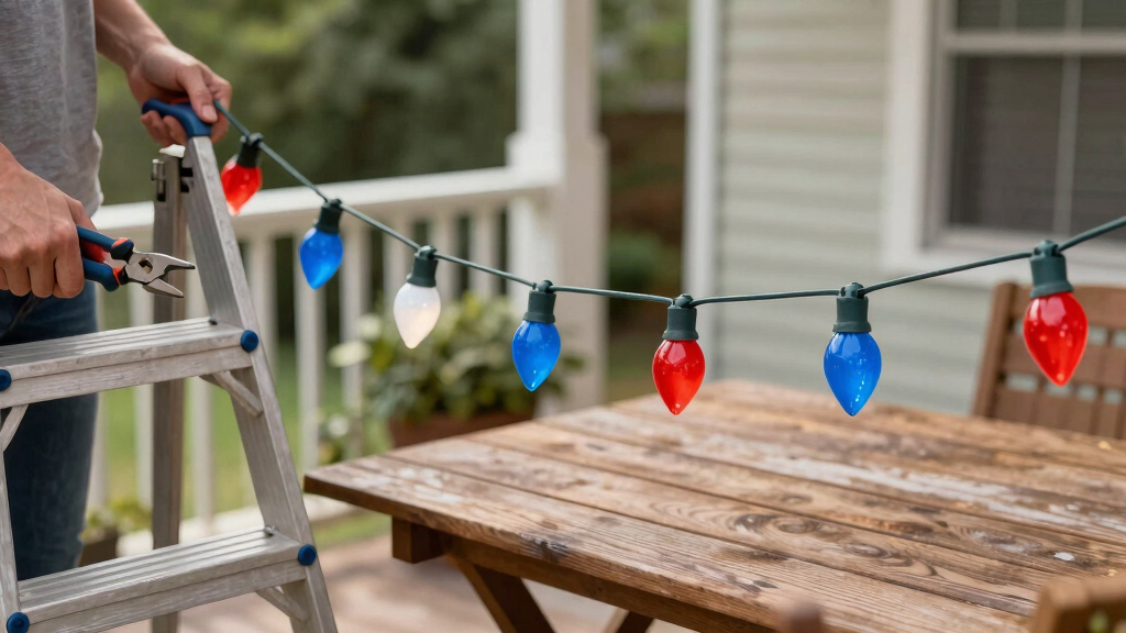 patriotic outdoor string lights