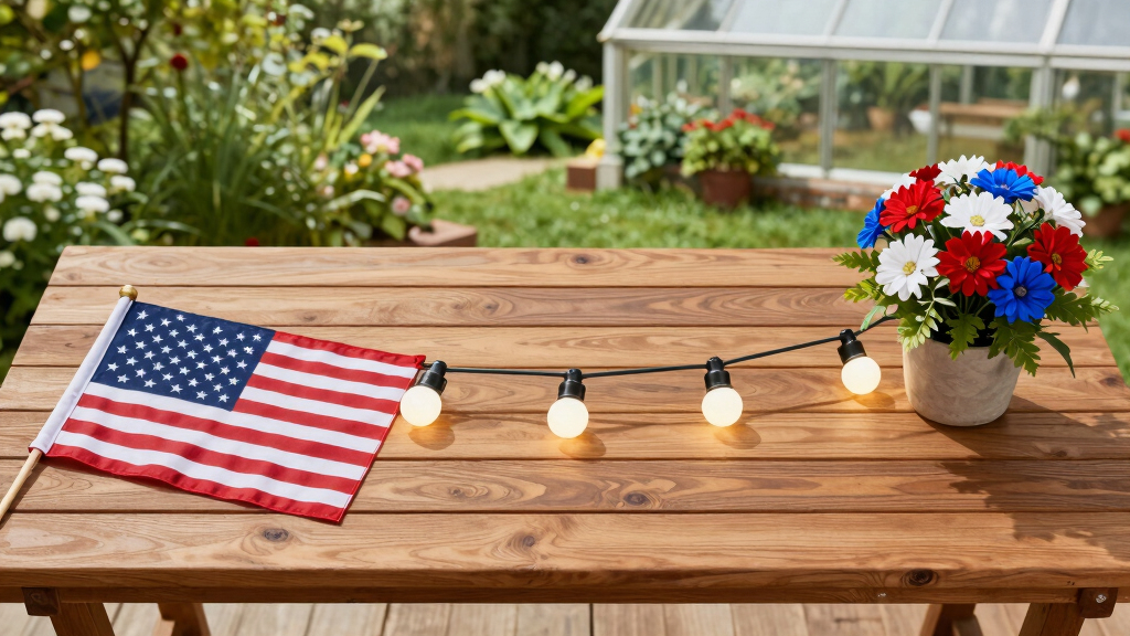 patriotic outdoor string lights