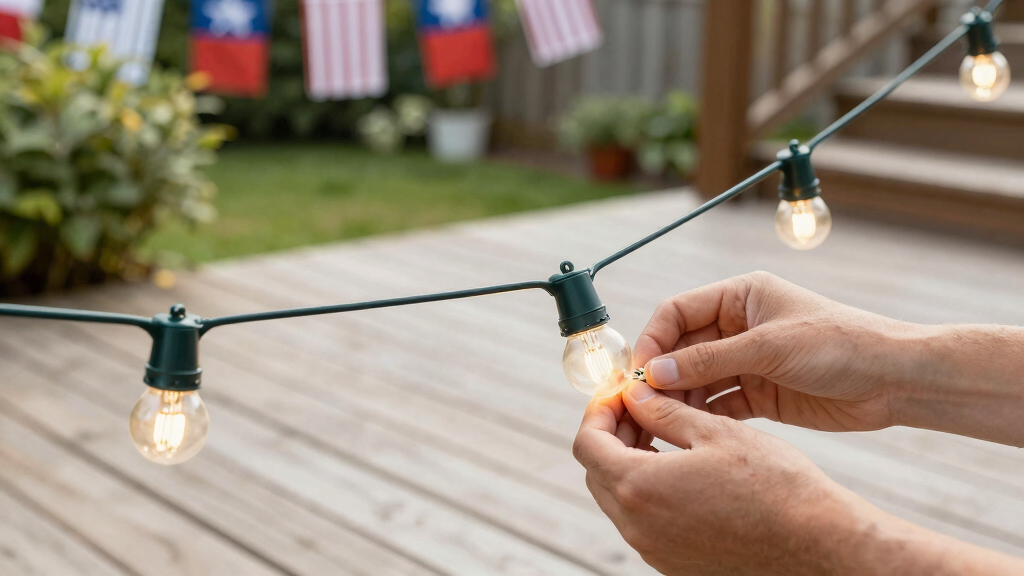 patriotic outdoor string lights