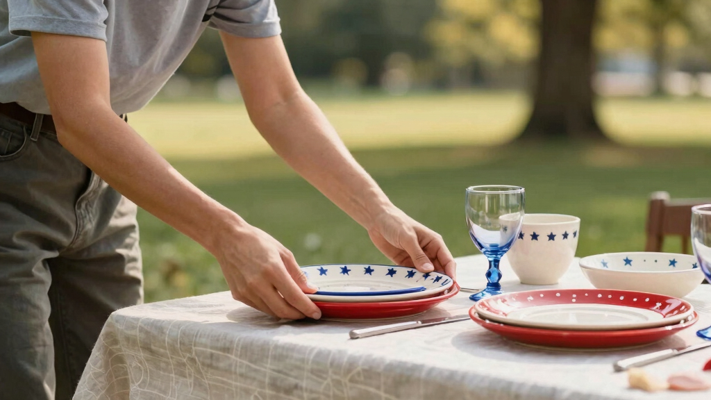 patriotic outdoor dinnerware sets
