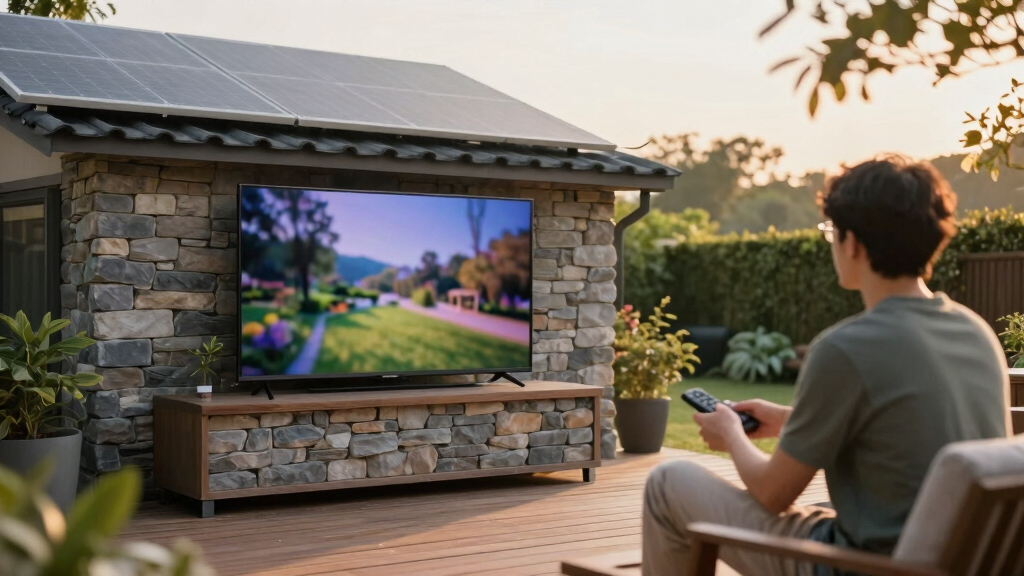 solar-powered outdoor TVs