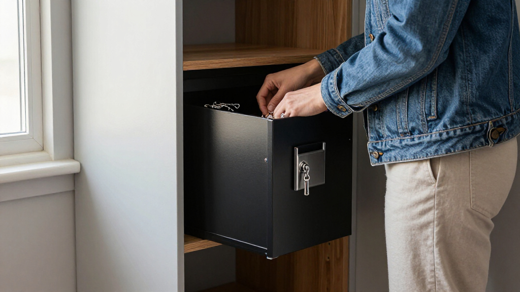 lockable storage cabinets for valuables for small closets