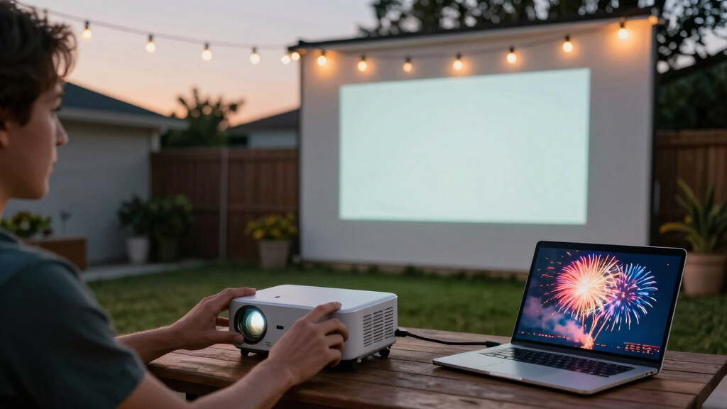 4th of July outdoor projector