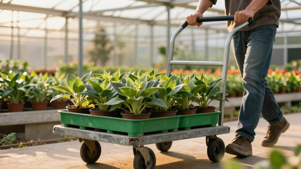 best rolling plant cart for greenhouse work