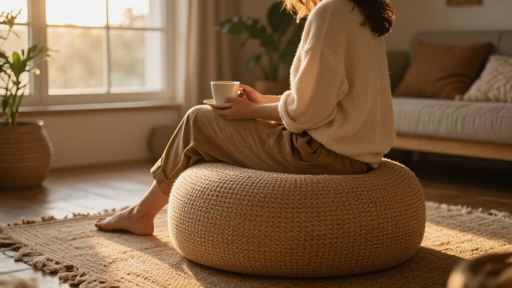 boho poufs