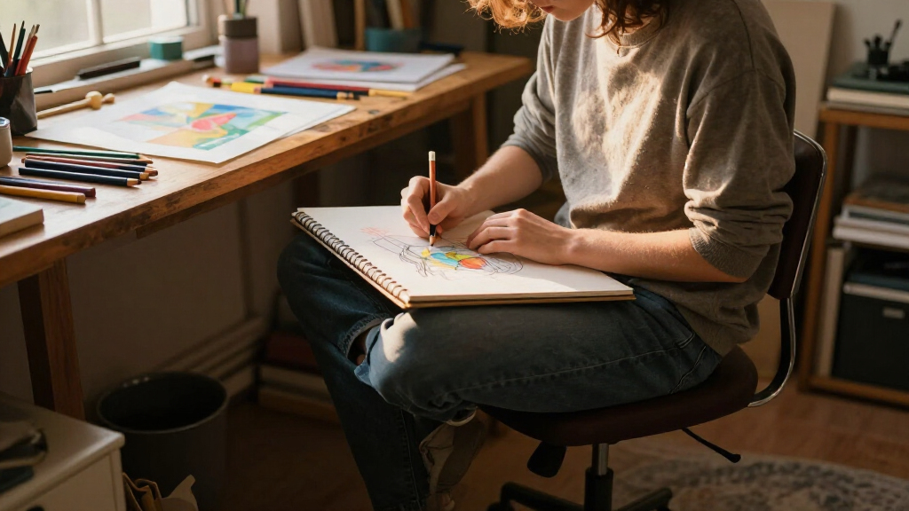 swivel desk stool for drawing working