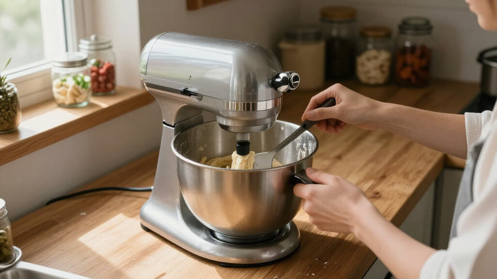 stand mixer with stainless bowl