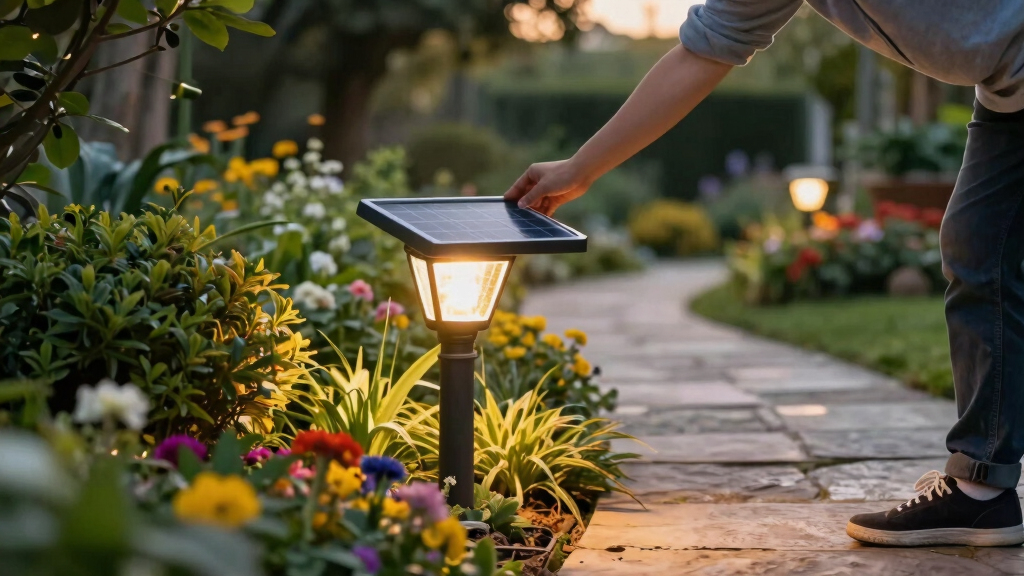 solar-powered garden lights